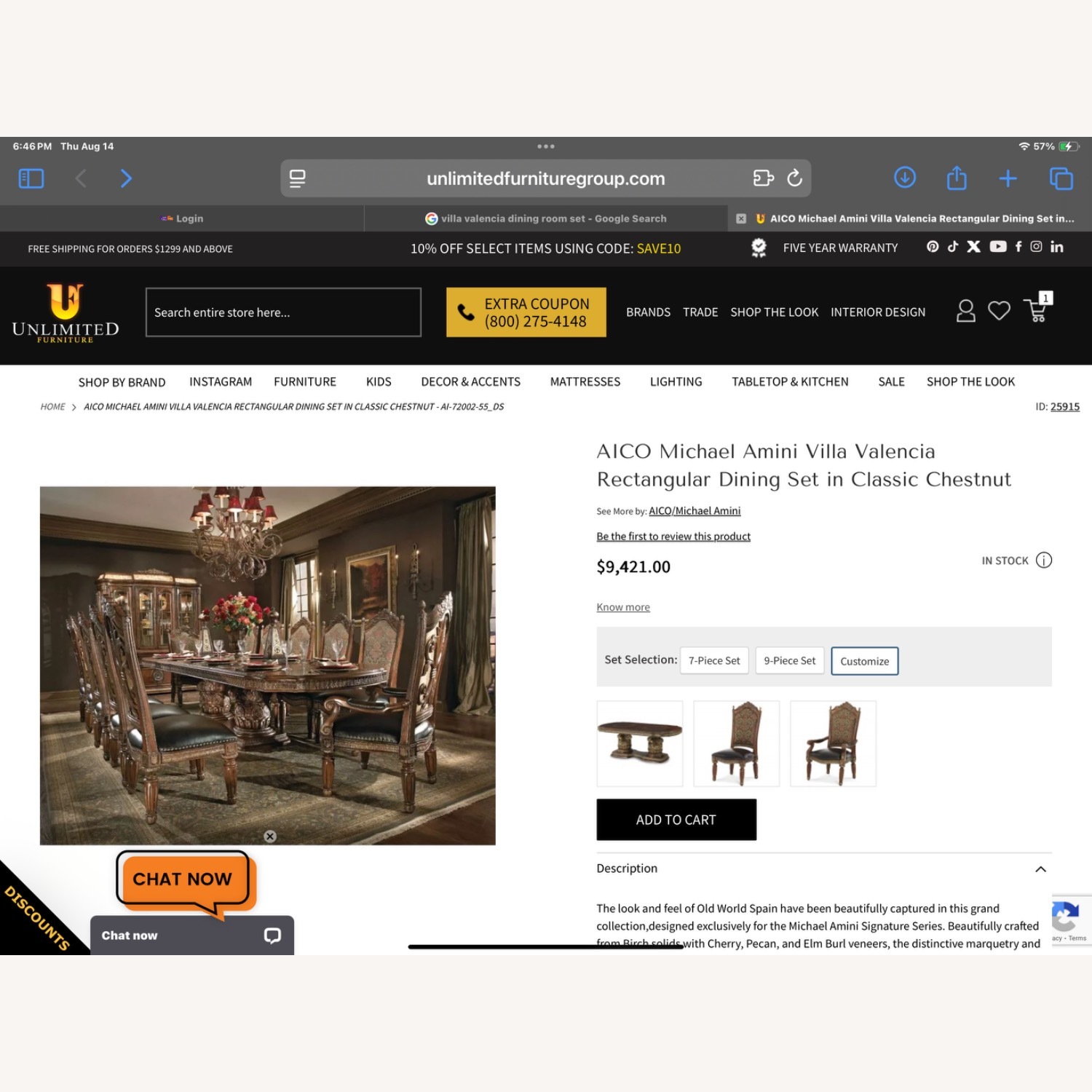 Michael Amini Furniture Designs Dining Set - image-8