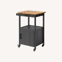 Amazon Black Wood Veneer Bar Cart