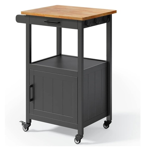 Used Amazon Black Wood Veneer Bar Cart for sale on AptDeco