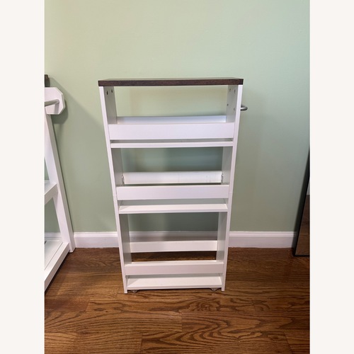 Used Amazon White Wood Veneer Sideboard for sale on AptDeco