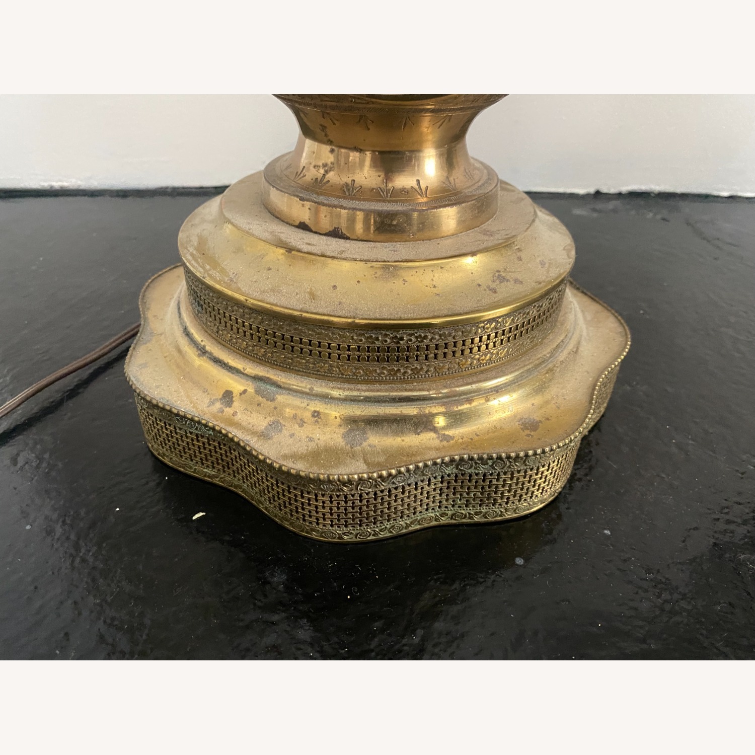 1960s Engraved Brass Moroccan GENIE Ewer Lamps - image-9