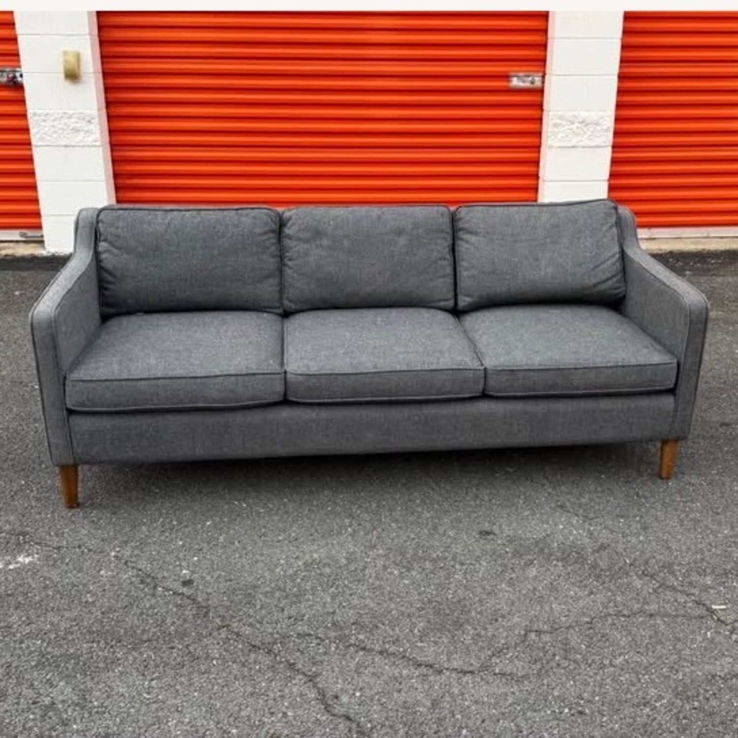 West Elm Light Gray Fabric 3+ Seater Sofa - image-8