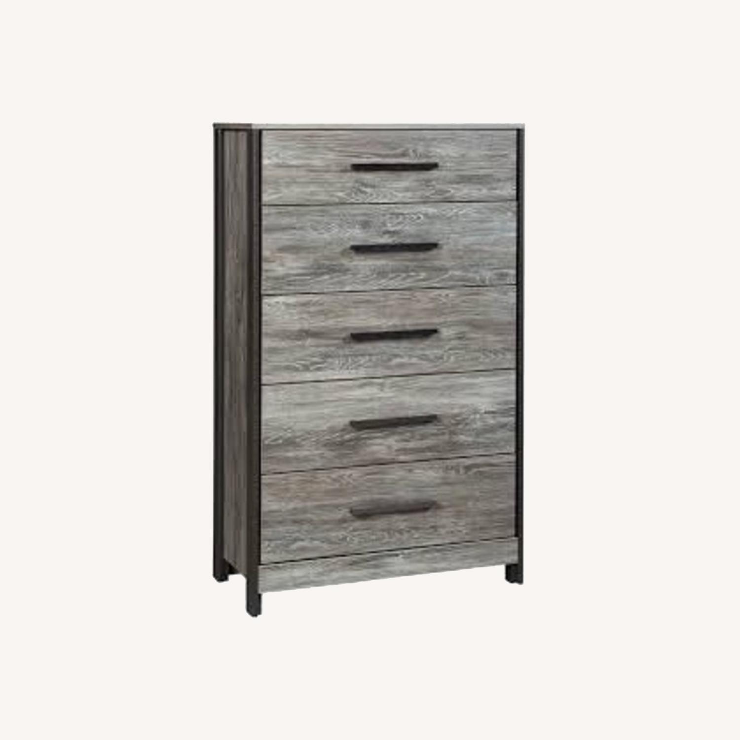 Ashley Furniture Light Gray Wood Dresser - image-0