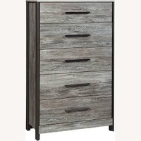 Ashley Furniture Light Gray Wood Dresser