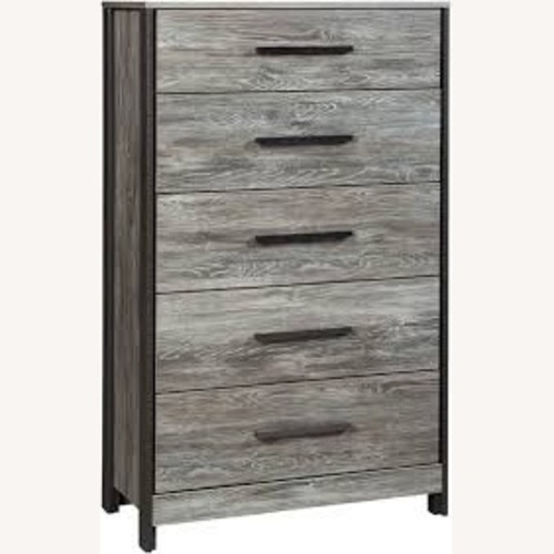 Used Ashley Furniture Light Gray Wood Dresser for sale on AptDeco