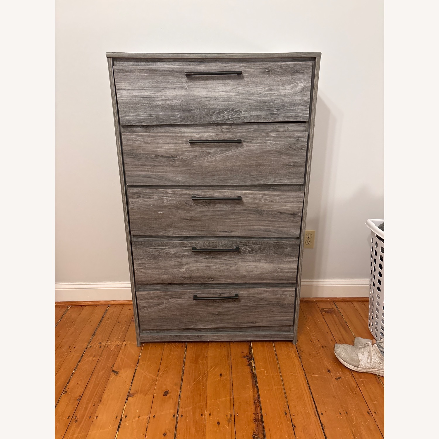 Ashley Furniture Light Gray Wood Dresser - image-1