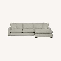 Room & Board Light Gray Fabric 2 Piece Sectional