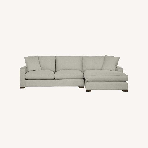 Used Room & Board Light Gray Fabric 2 Piece Sectional for sale on AptDeco