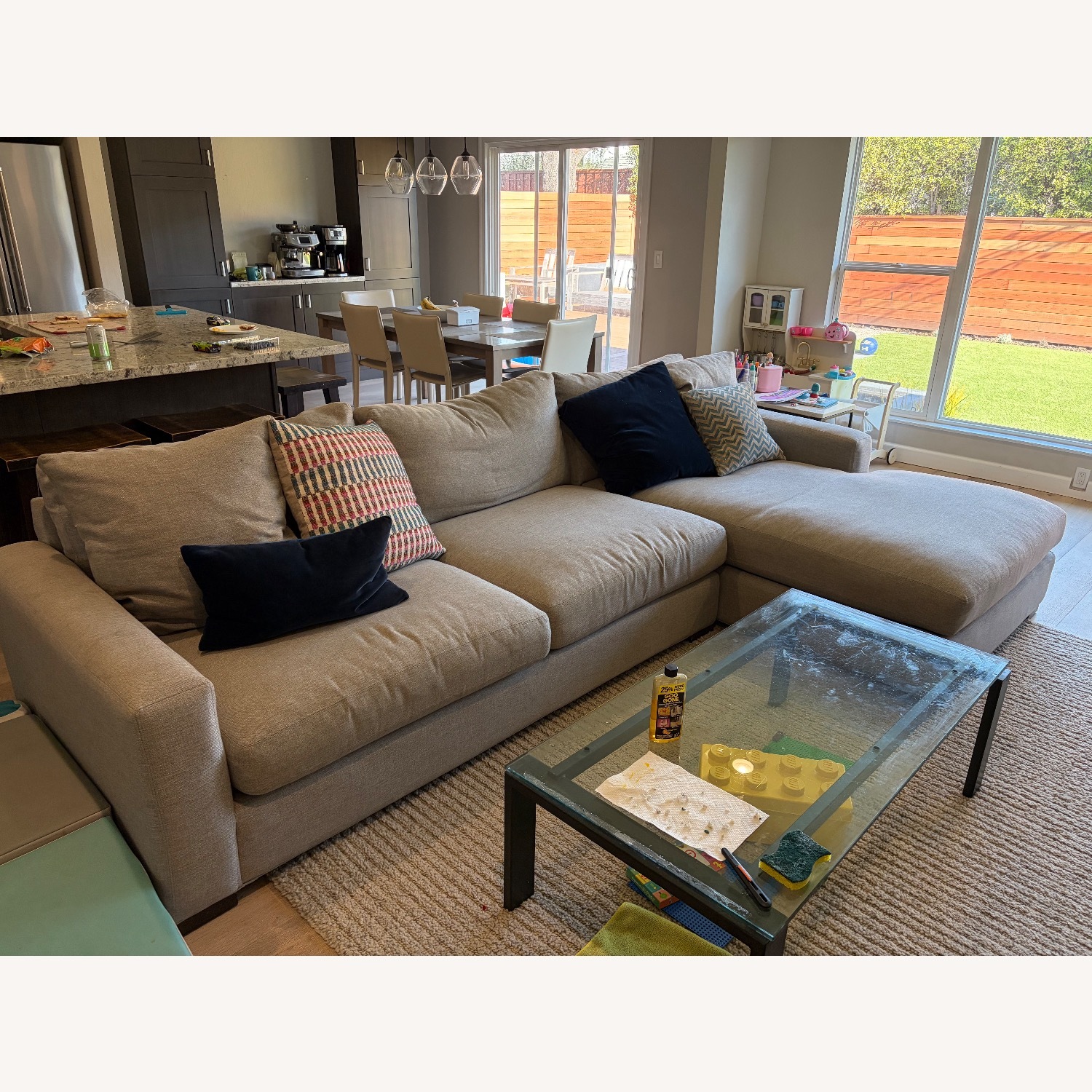 Room & Board Light Gray Fabric 2 Piece Sectional - image-6