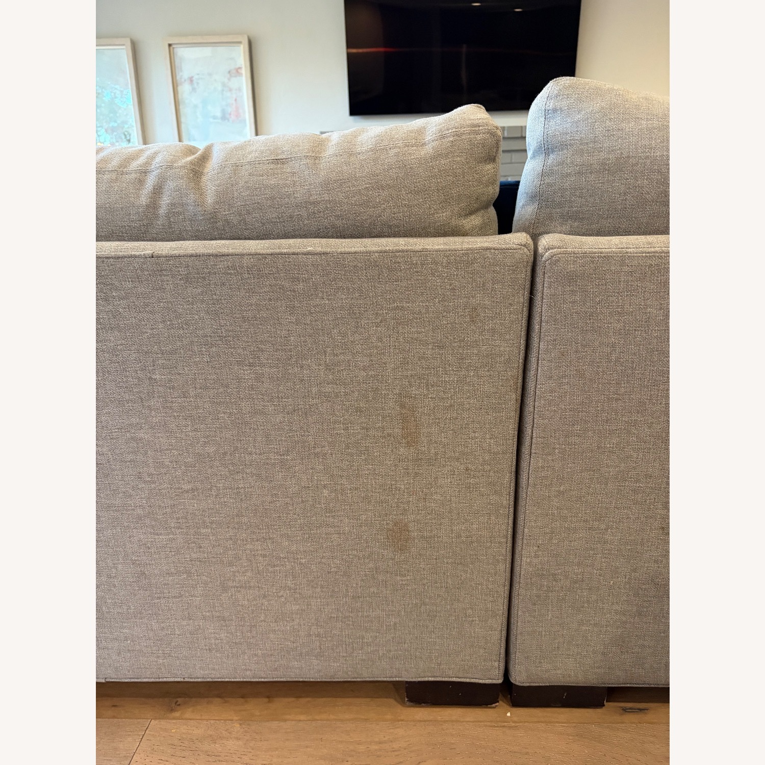 Room & Board Light Gray Fabric 2 Piece Sectional - image-3
