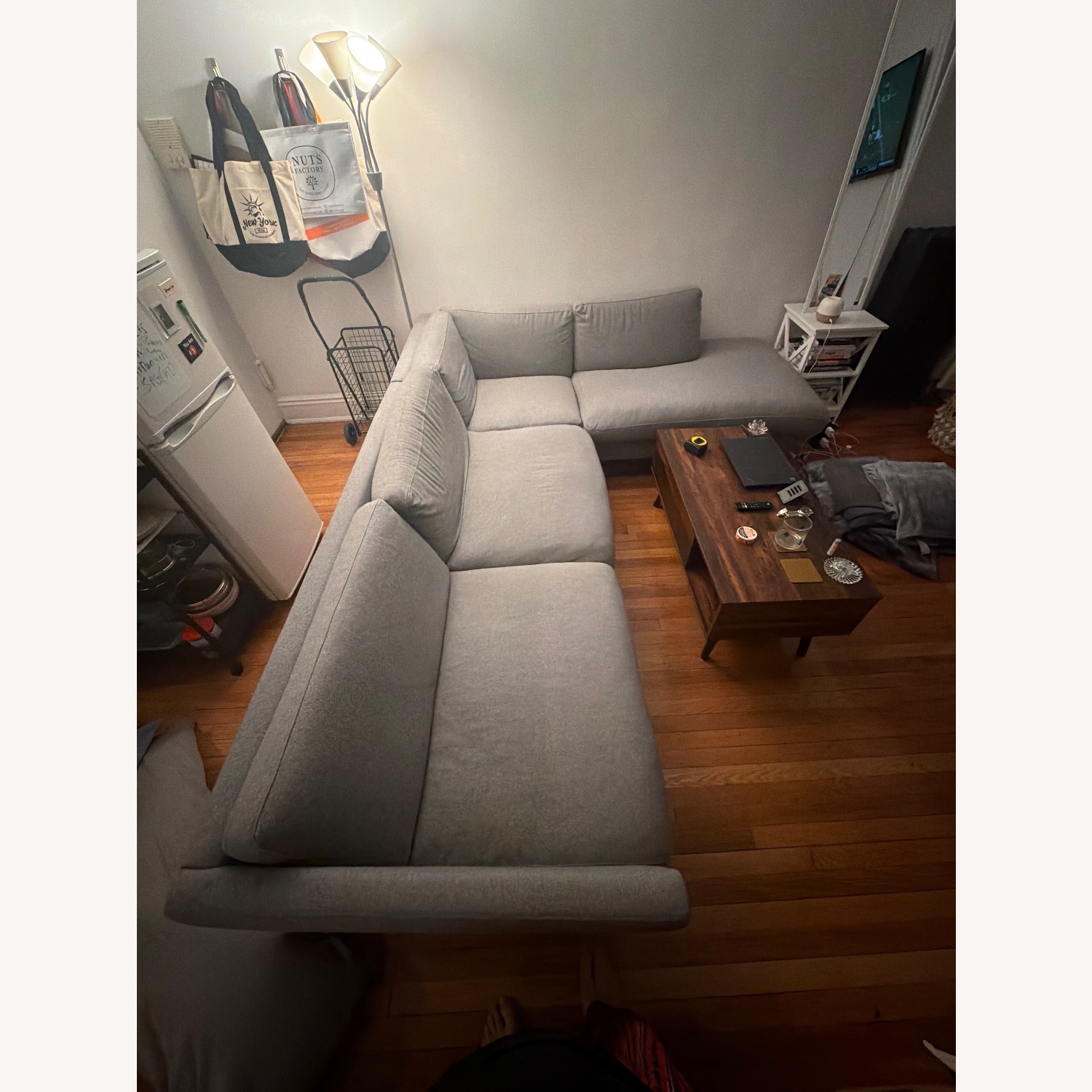 West Elm Dove Gray Sofa - image-3