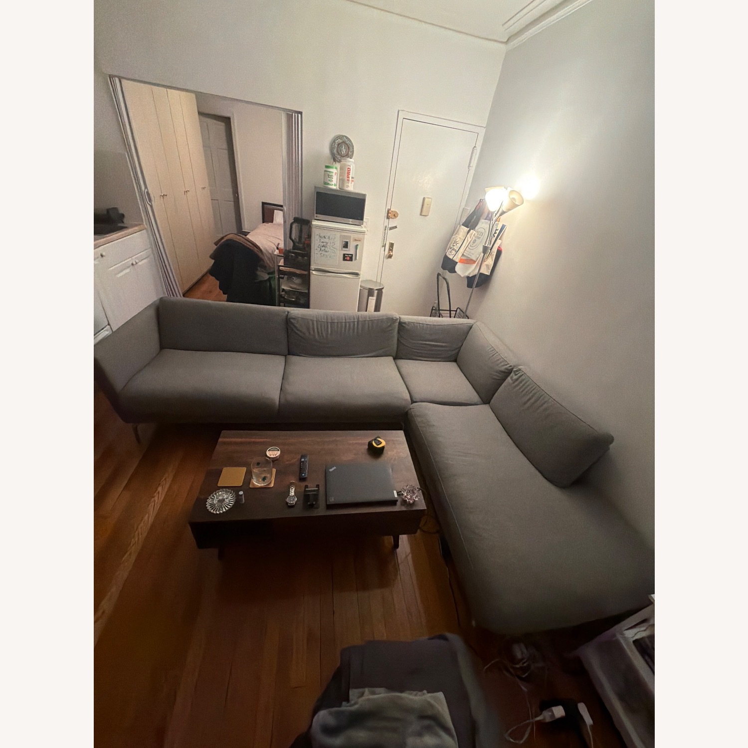 West Elm Dove Gray Sofa - image-2