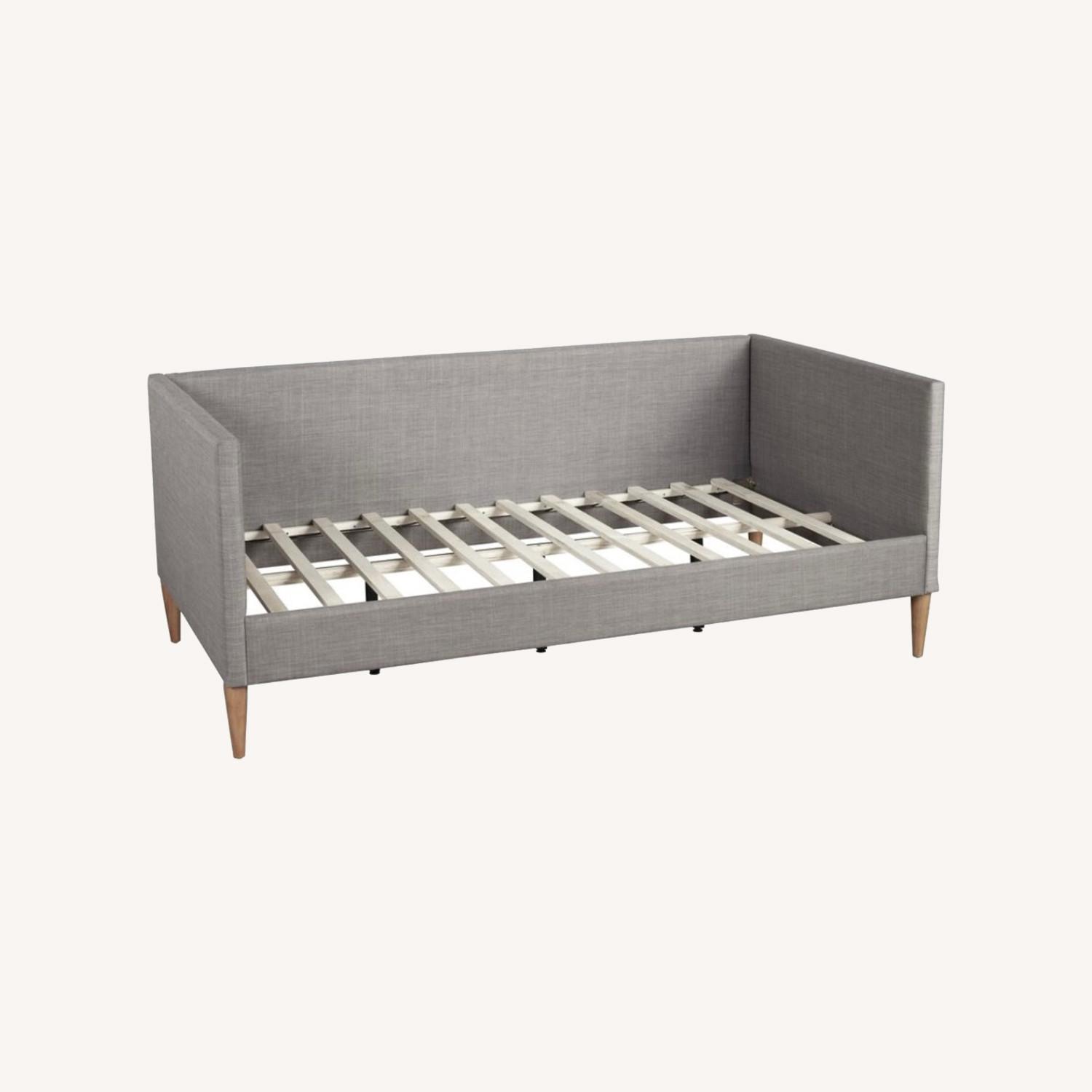 World Market Mid Century Modern Upholstered Gray Daybed - image-0