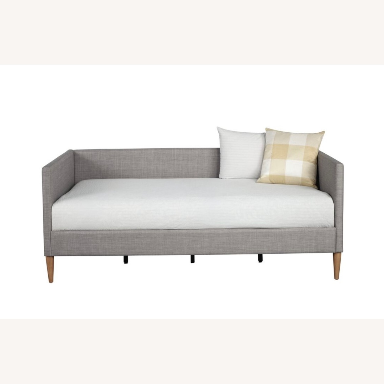 World Market Mid Century Modern Upholstered Gray Daybed - image-4