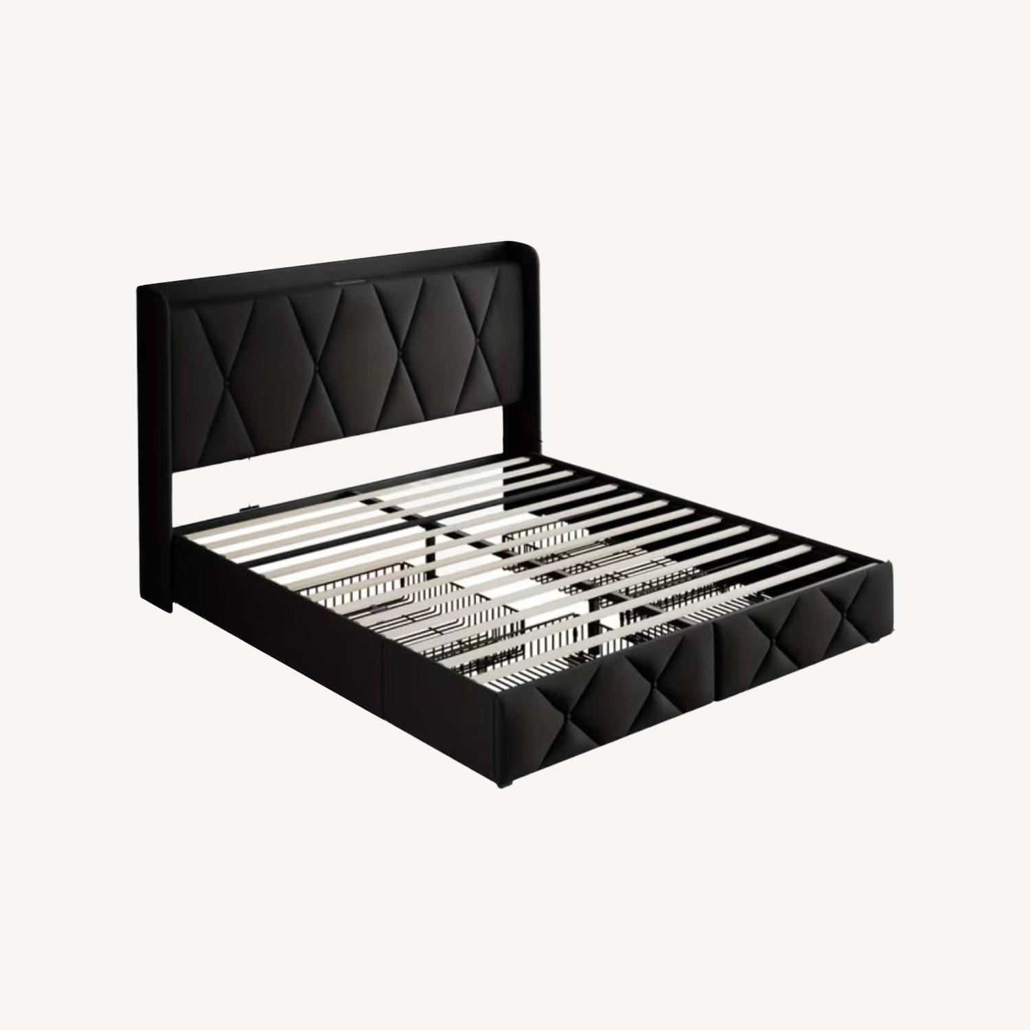 Amazon Full Size Bed Frame with 4 Drawers - image-0