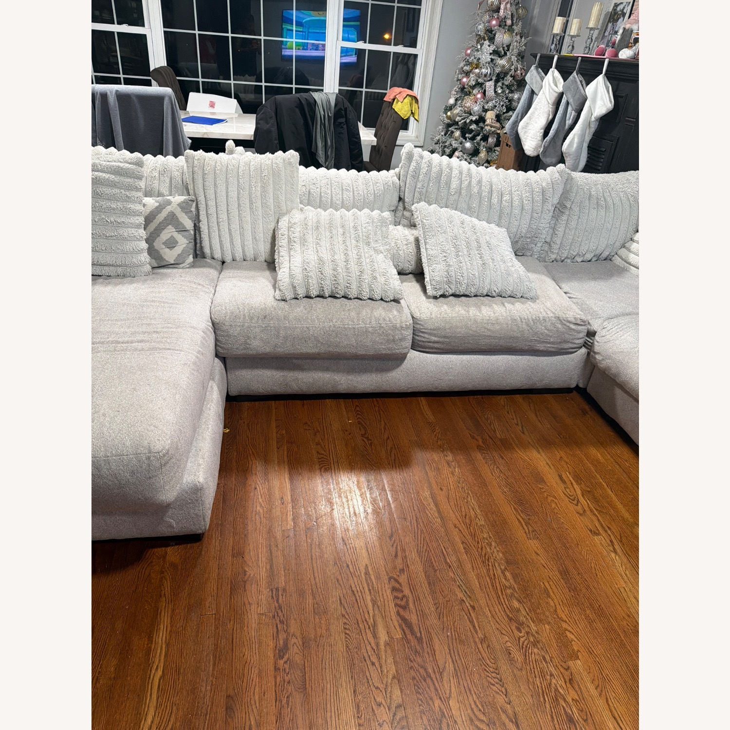 Raymour & Flanigan Silver 3+ Piece Sectional - image-3