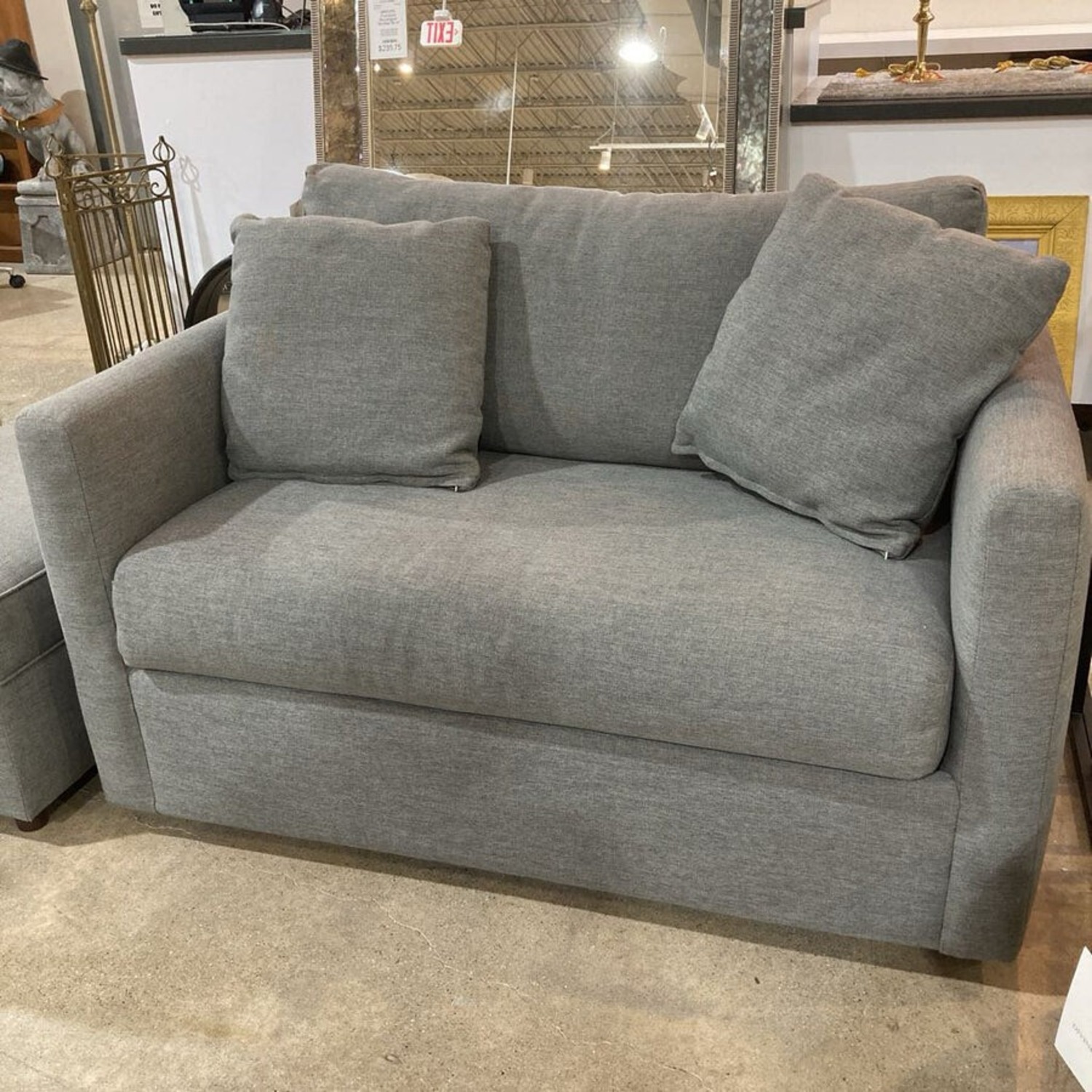 Zack Twin Sleeper w Ottoman Chair Gray - image-3