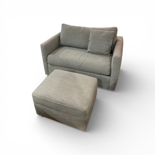Used Zack Twin Sleeper w Ottoman Chair Gray for sale on AptDeco
