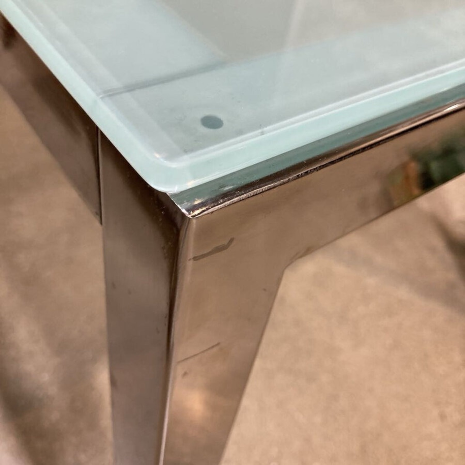 Parsons Rectangular Glass & Metal Dining Table - image-6