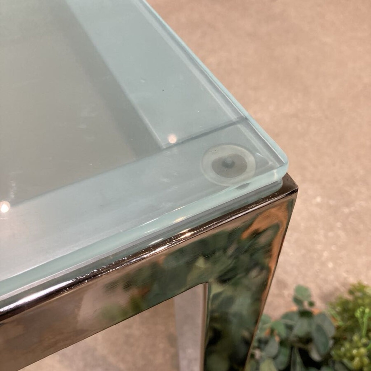 Parsons Rectangular Glass & Metal Dining Table - image-4