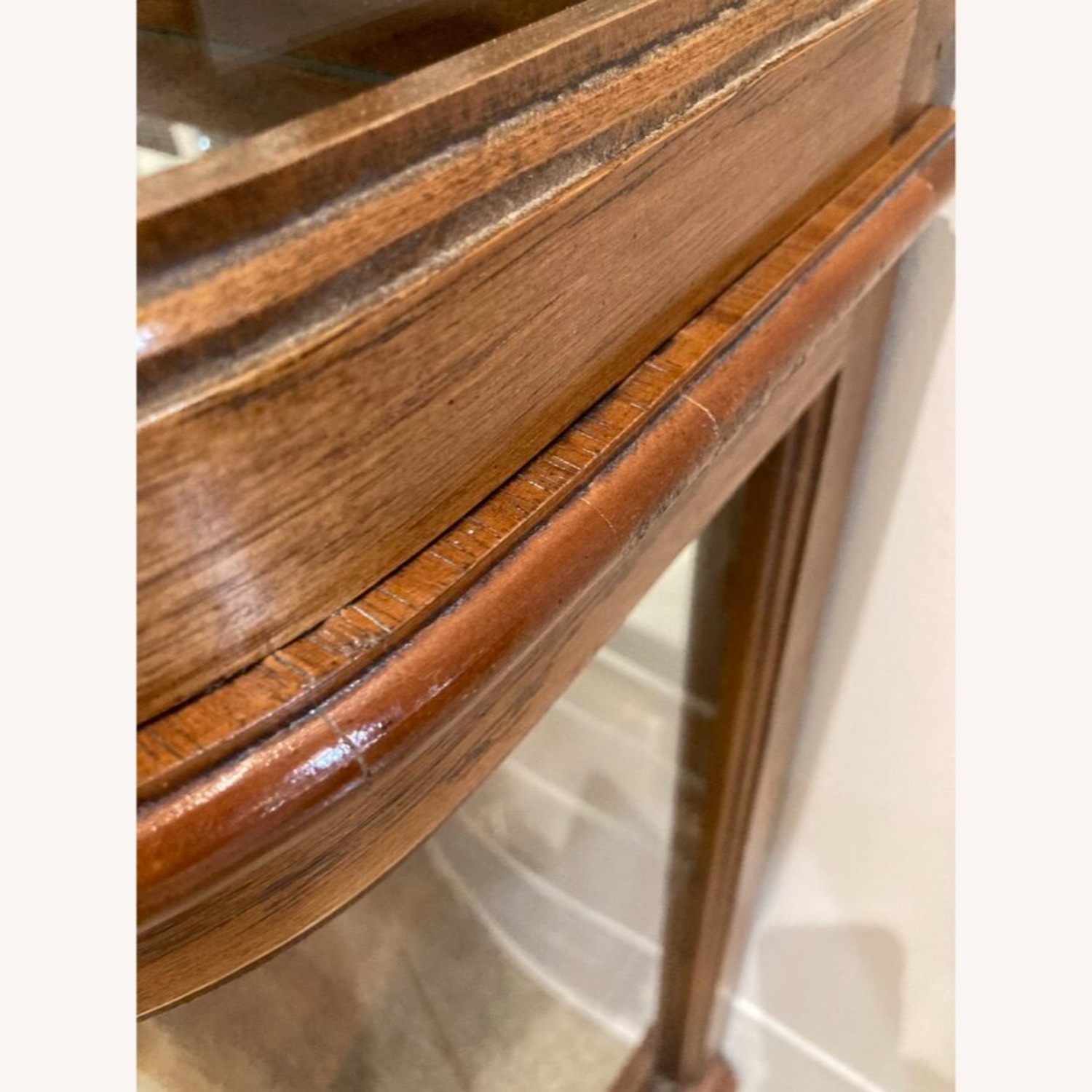 Pulaski Illuminated Curved Oak Curio Cabinet - image-5