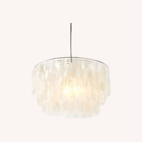 Used West Elm Capiz Round Chandelier for sale on AptDeco