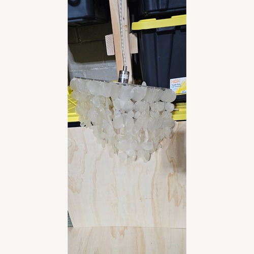 Used West Elm Capiz Round Chandelier for sale on AptDeco