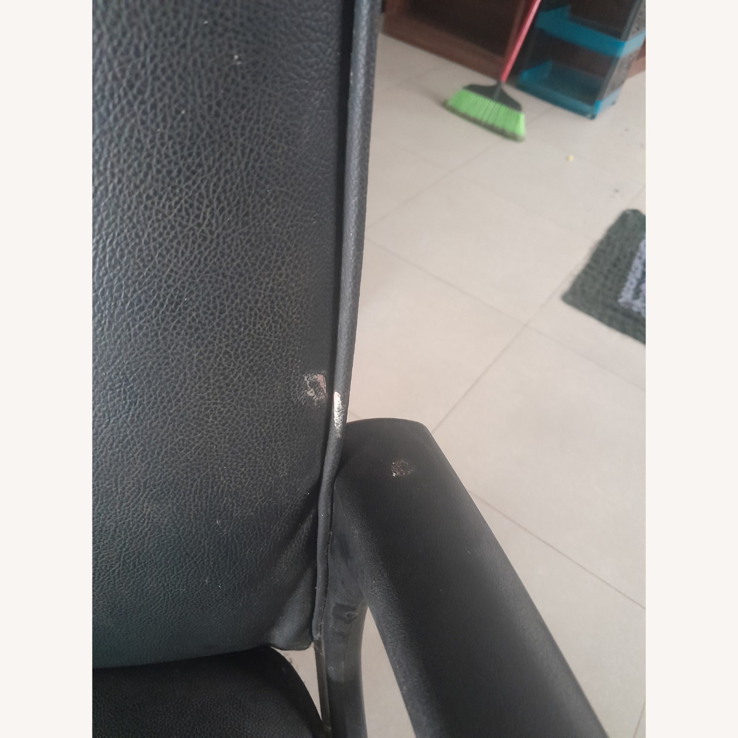 Black Leather Office Chair - image-4