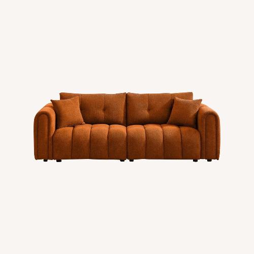 Used Wayfair Orange Loveseat Sofa  for sale on AptDeco
