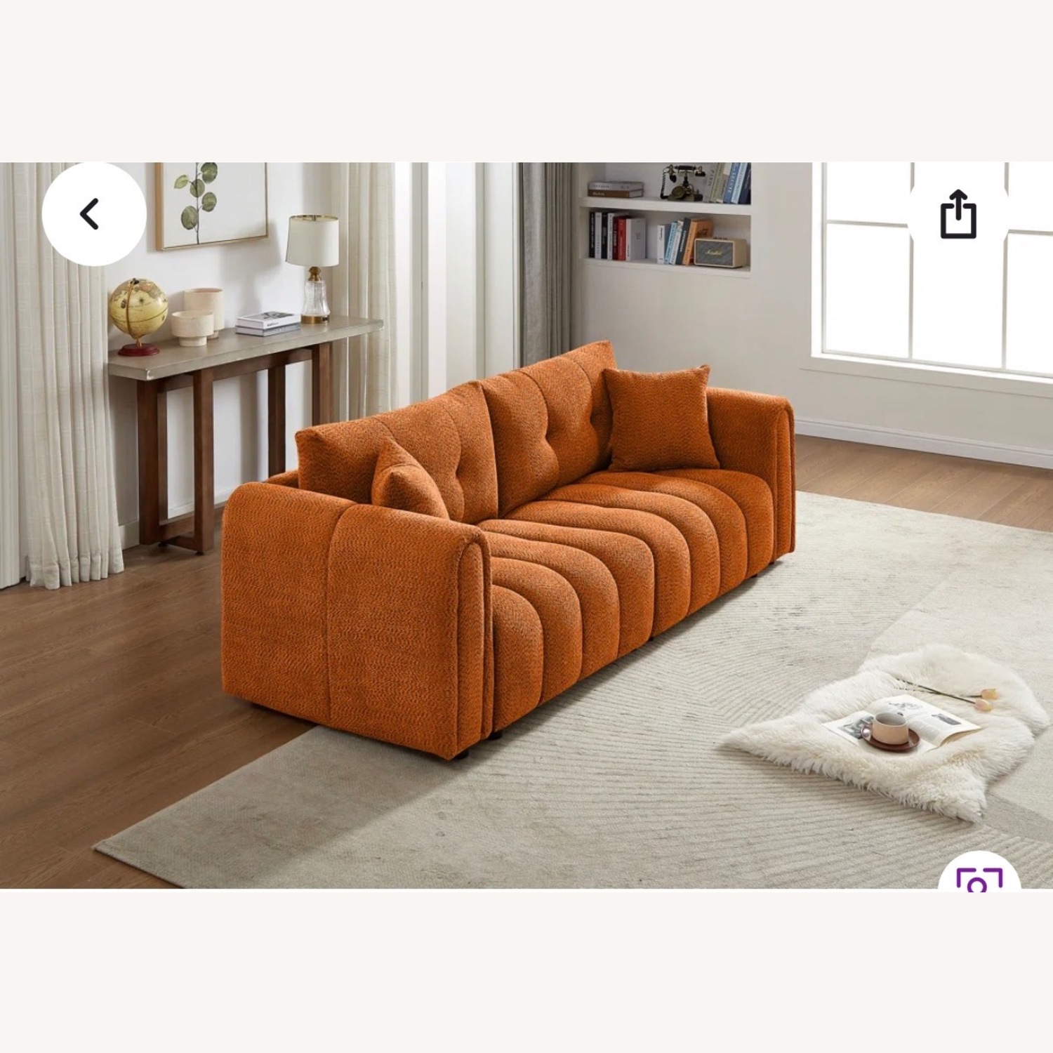 Wayfair Orange Loveseat Sofa  - image-4