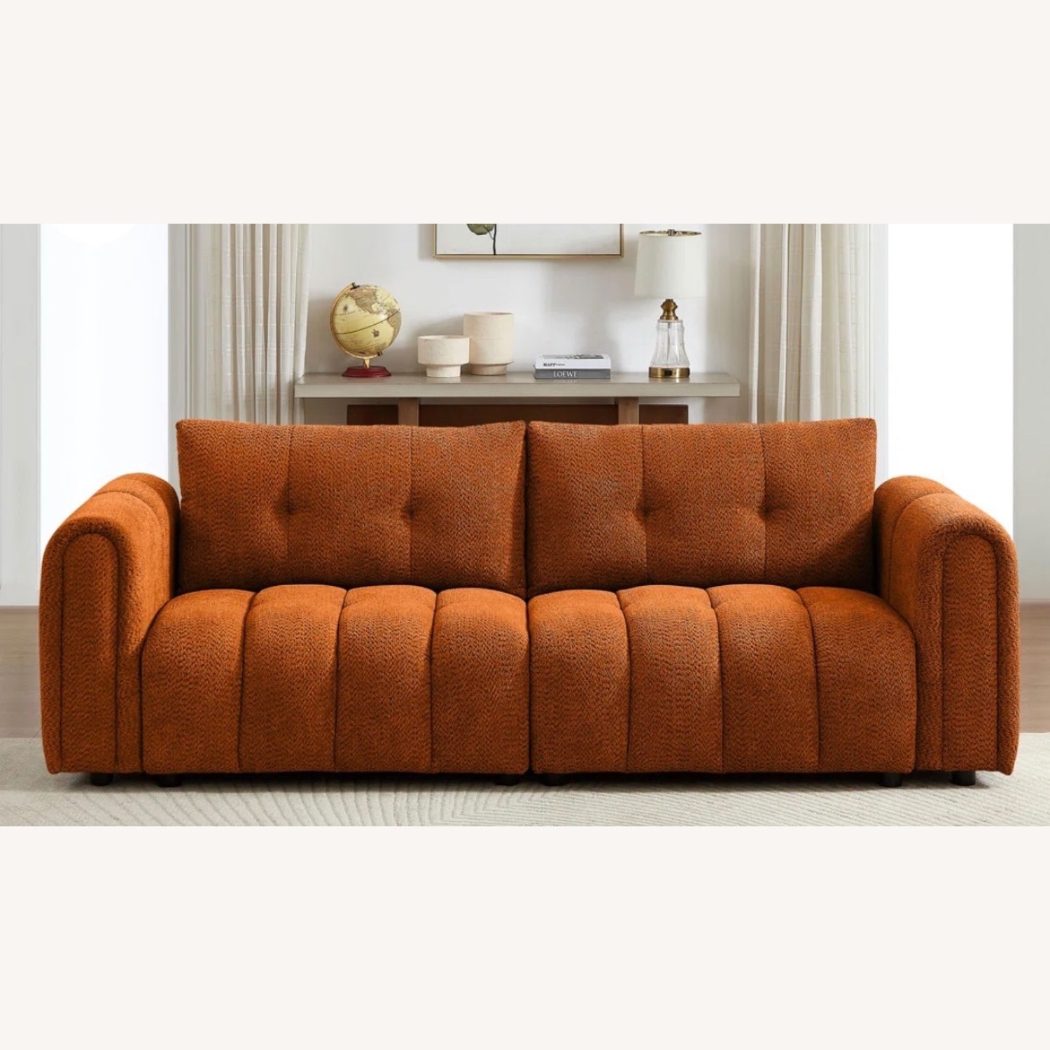 Wayfair Orange Loveseat Sofa  - image-2