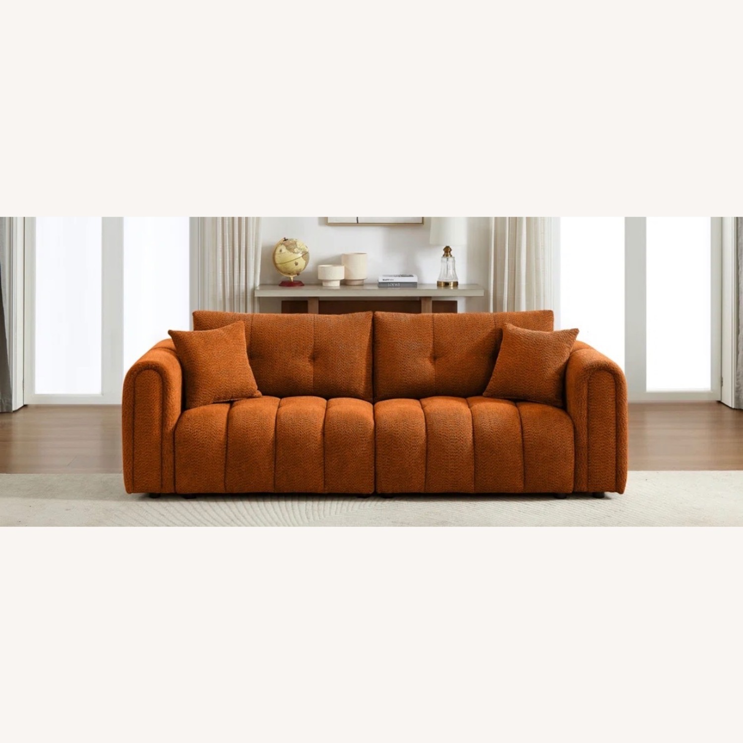 Wayfair Orange Loveseat Sofa  - image-1