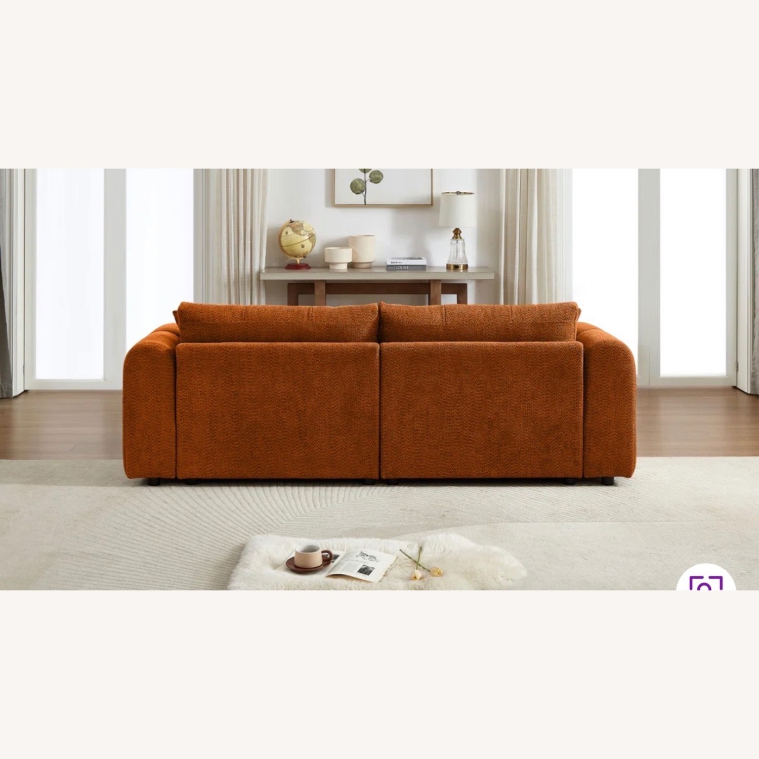 Wayfair Orange Loveseat Sofa  - image-5