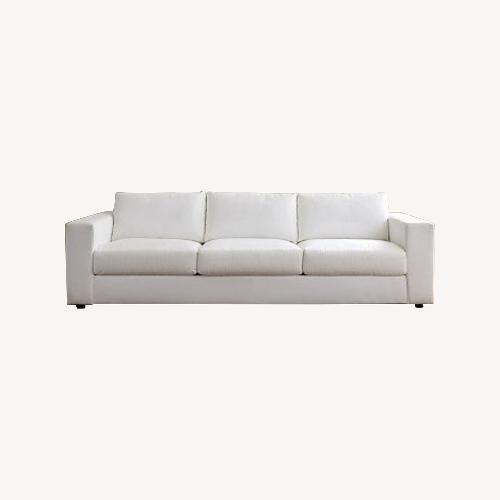 Used Pottery Barn Carmel Square Arm 9 foot sofa  for sale on AptDeco