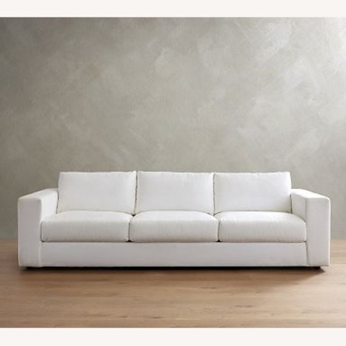 Used Pottery Barn Carmel Square Arm 9 foot sofa  for sale on AptDeco