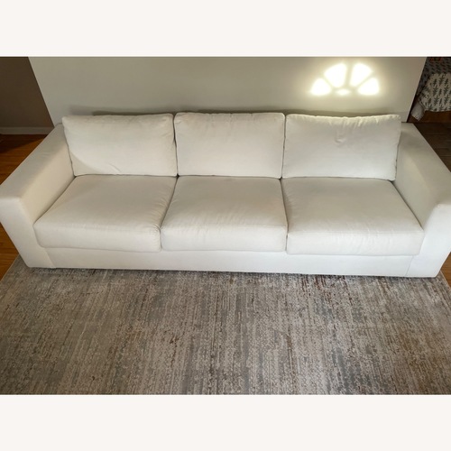 Used Pottery Barn Carmel Square Arm 9 foot sofa  for sale on AptDeco