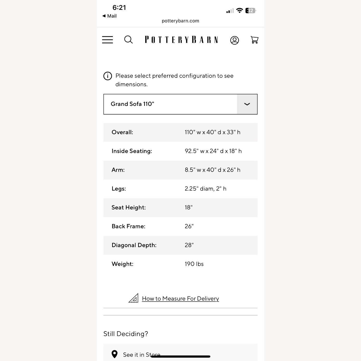 Pottery Barn Carmel Square Arm 9 foot sofa  - image-5