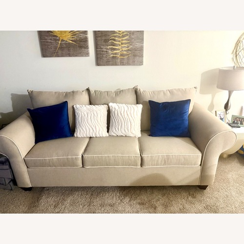 Used Natural Fabric 2 Seater Sofa for sale on AptDeco