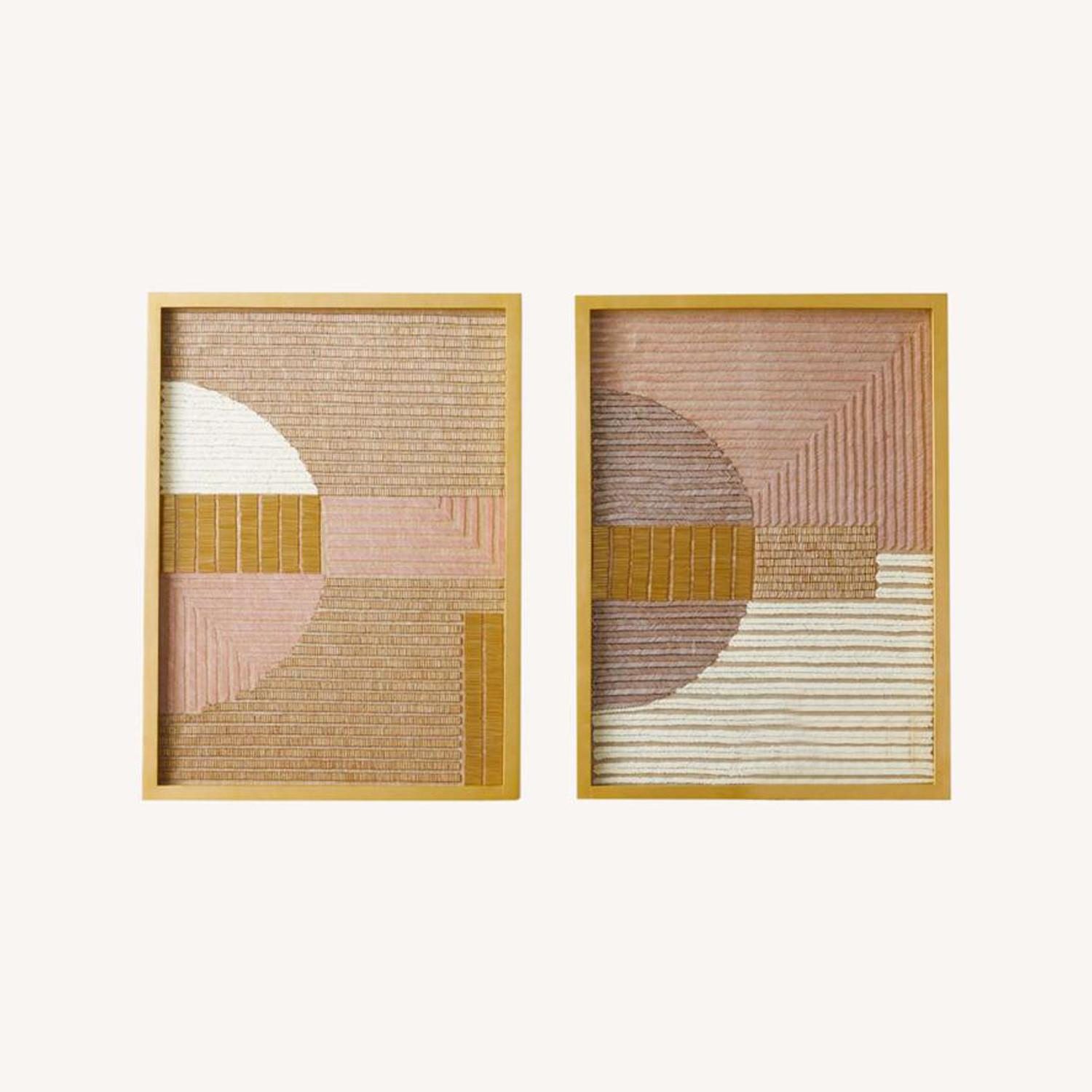 West Elm Pink Wall Art - image-0