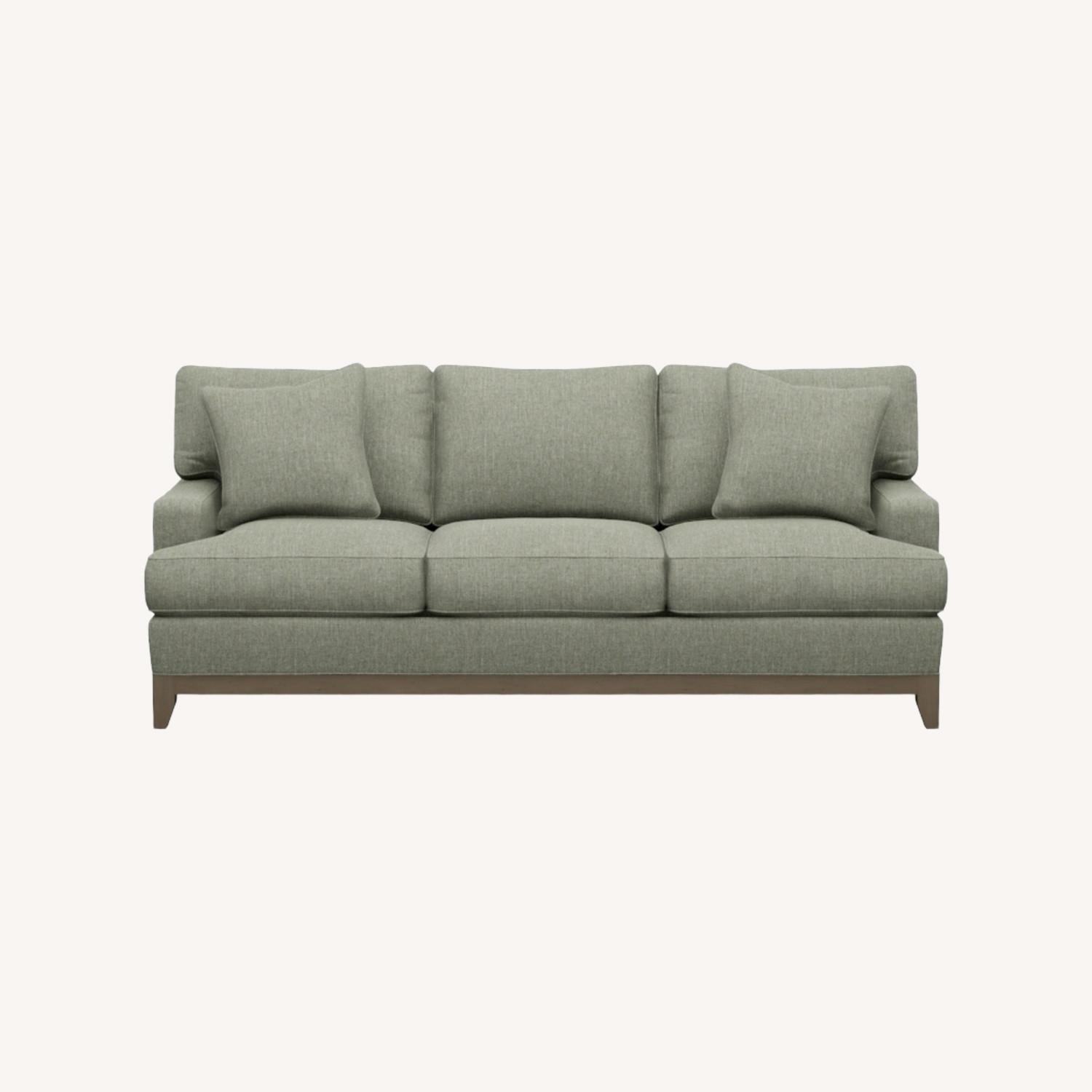 Ethan Allen Light Gray Fabric 3+ Seater Sofa - image-0