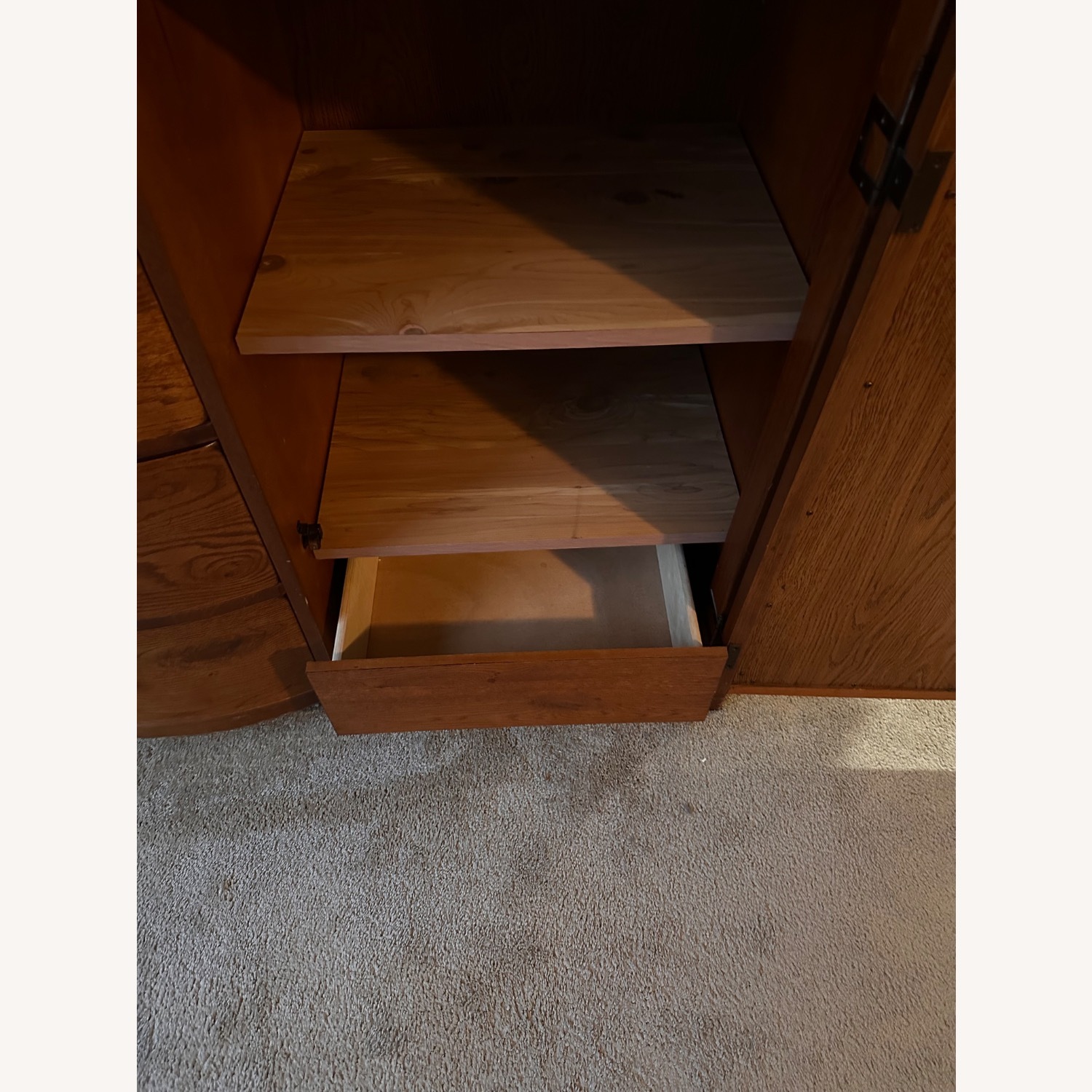 Vintage/Antique Finds Dark Brown Wood Armoire - image-4