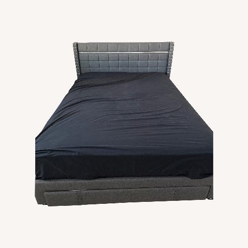Used Walmart Enhomee Dark Gray Wood Full Bed for sale on AptDeco