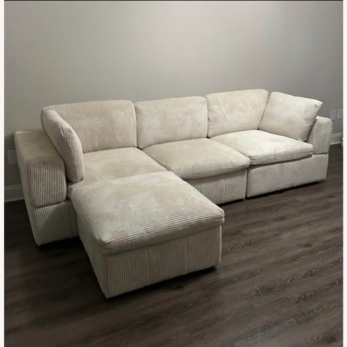 Used Wayfair Atianna 4 - Piece Corduroy Sectional for sale on AptDeco