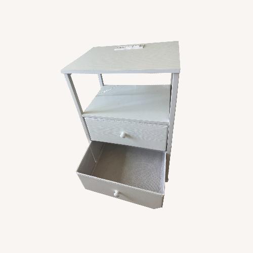 Used Nightstand White with Outlet for sale on AptDeco