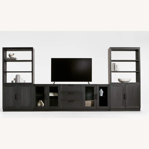 Used Crate & Barrel Calypso Black Wood Media Storage for sale on AptDeco