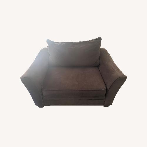 Used Silkroad Exclusive Dark Brown Chair and a Half for sale on AptDeco
