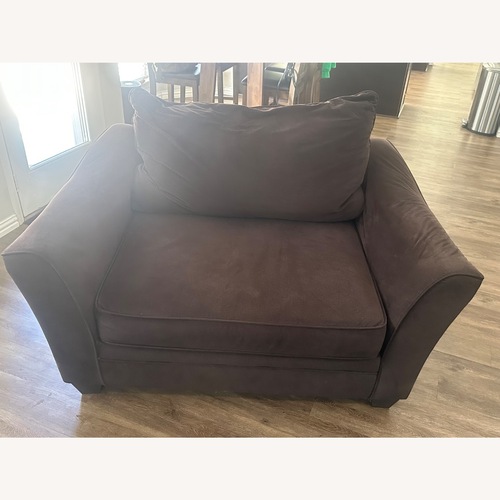 Used Silkroad Exclusive Dark Brown Chair and a Half for sale on AptDeco