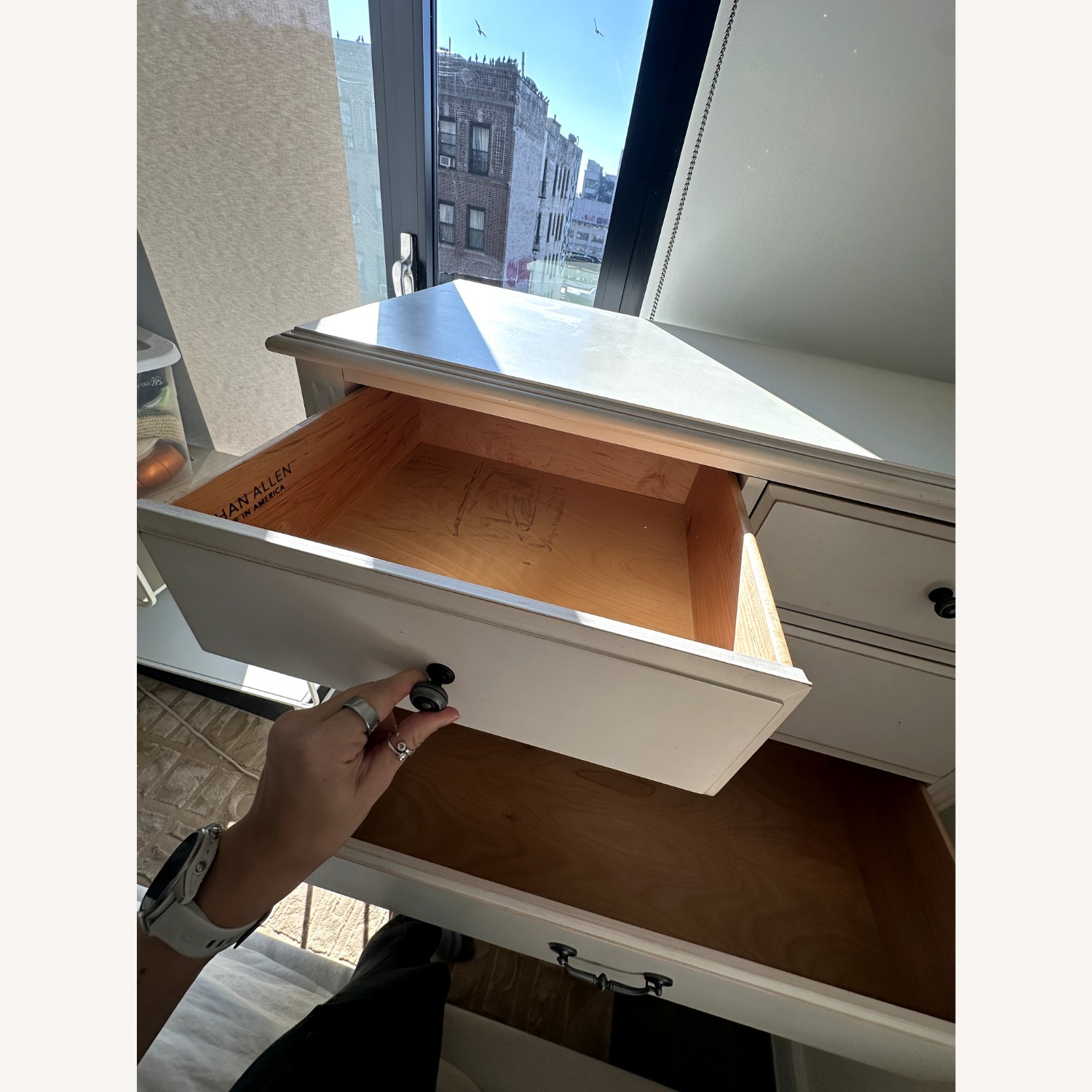 Ethan Allen White Wood Dresser - image-4