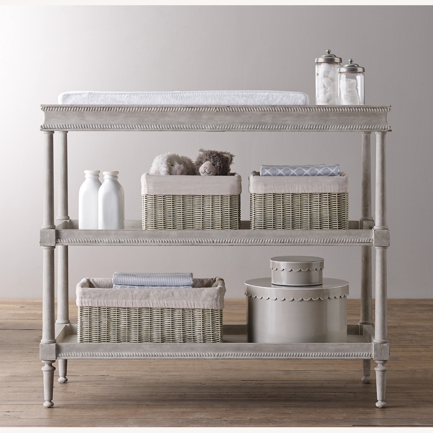 Restoration Hardware Airin Style Wood Changing Table - image-0