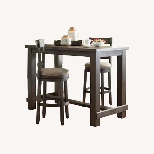 Used Ashley Furniture Drewing Dark Brown Wood Dining Sets for sale on AptDeco